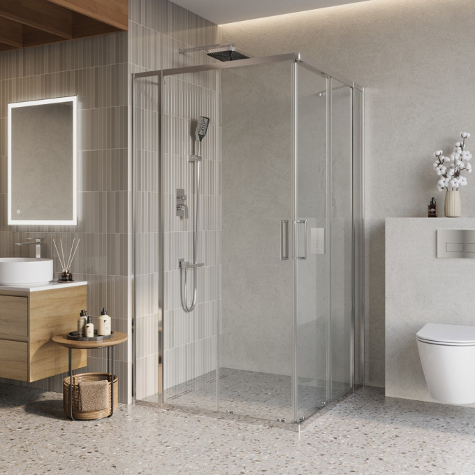 Душевой уголок BELBAGNO LUCE-AH-21-120/80-C-Cr