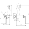 Гигиенический душ BELBAGNO BOHEME-HGN-CRM со смесителем, хром